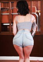 Stevie Moon Jean Shorts Striptease, Stevie Moon (ste080) ATK Petites: Stevie Moon (Stevie Moon Jean Shorts Striptease)